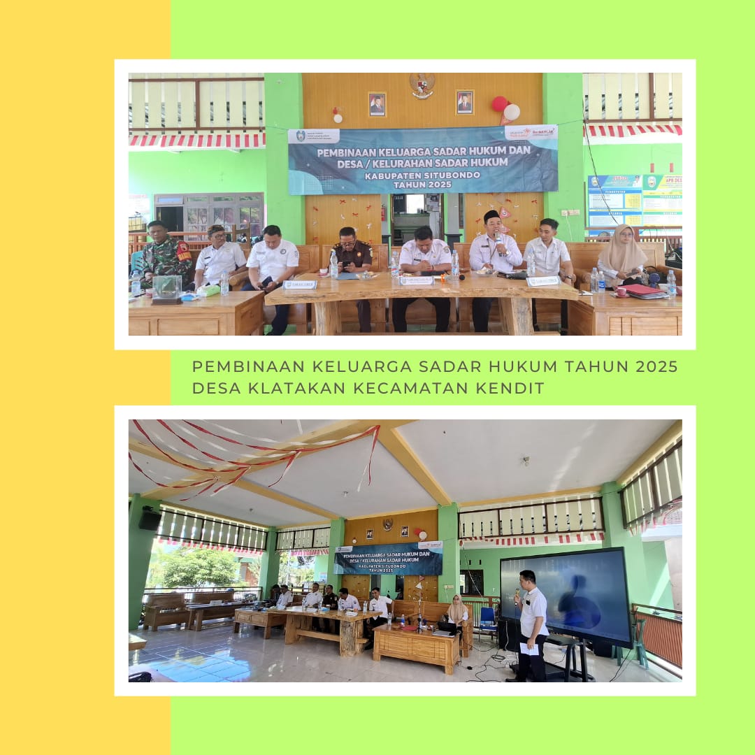 KEGIATAN PEMBINAAN KELUARGA SADAR HUKUM DI DESA KLATAKAN KECAMATAN KENDIT KABUPATEN SITUBONDO TAHUN 2025